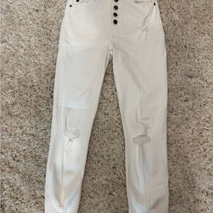 KanCan Women's White Skinny Jeans